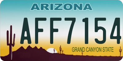 AZ license plate AFF7154