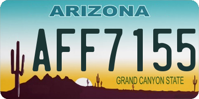 AZ license plate AFF7155