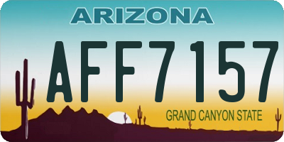 AZ license plate AFF7157