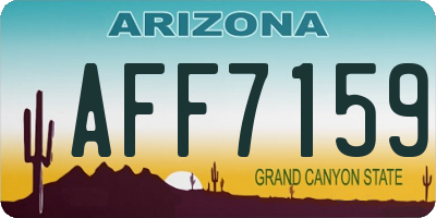 AZ license plate AFF7159