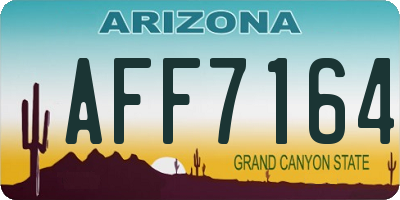 AZ license plate AFF7164