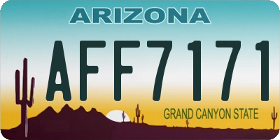 AZ license plate AFF7171