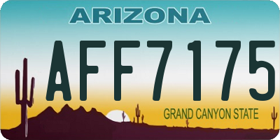 AZ license plate AFF7175