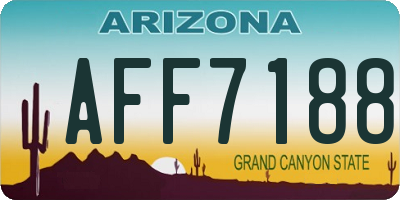 AZ license plate AFF7188