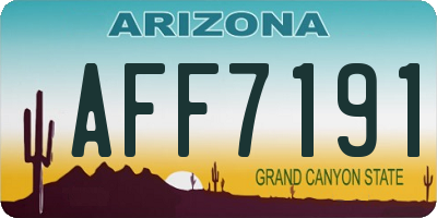 AZ license plate AFF7191