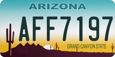 AZ license plate AFF7197