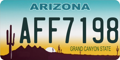 AZ license plate AFF7198