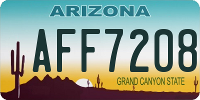 AZ license plate AFF7208