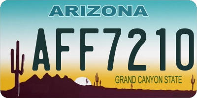 AZ license plate AFF7210