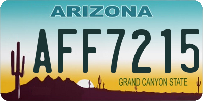 AZ license plate AFF7215