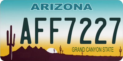 AZ license plate AFF7227
