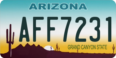 AZ license plate AFF7231