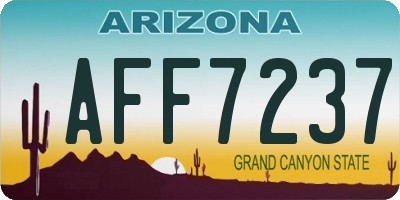 AZ license plate AFF7237