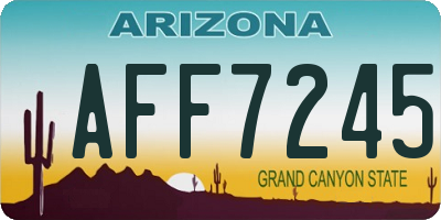 AZ license plate AFF7245