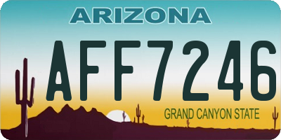 AZ license plate AFF7246