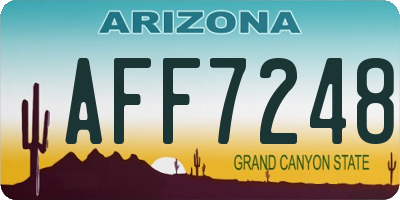 AZ license plate AFF7248