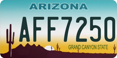 AZ license plate AFF7250