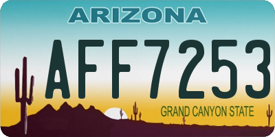 AZ license plate AFF7253