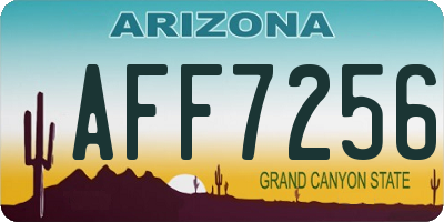 AZ license plate AFF7256