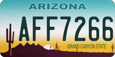 AZ license plate AFF7266