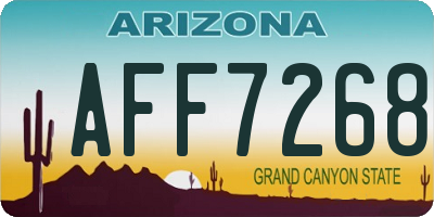 AZ license plate AFF7268