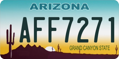 AZ license plate AFF7271