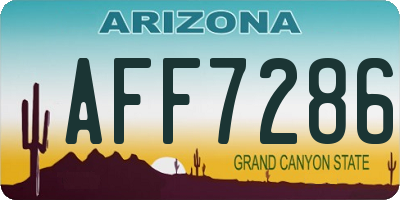 AZ license plate AFF7286