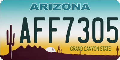 AZ license plate AFF7305