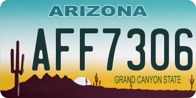AZ license plate AFF7306
