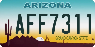 AZ license plate AFF7311