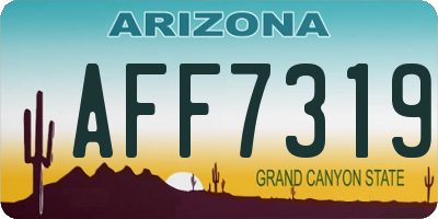 AZ license plate AFF7319