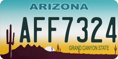 AZ license plate AFF7324