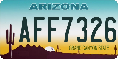 AZ license plate AFF7326