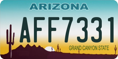 AZ license plate AFF7331