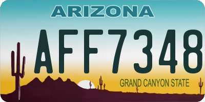 AZ license plate AFF7348