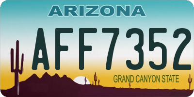 AZ license plate AFF7352