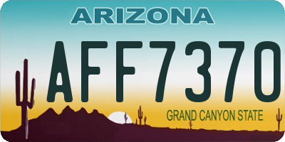 AZ license plate AFF7370