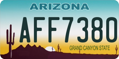 AZ license plate AFF7380