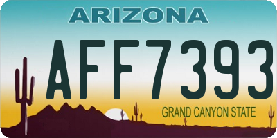 AZ license plate AFF7393