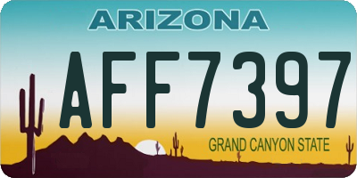 AZ license plate AFF7397