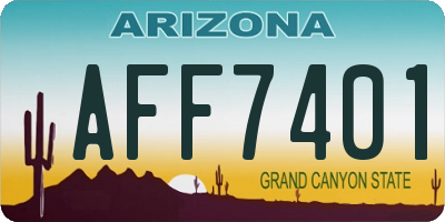 AZ license plate AFF7401