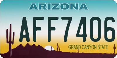 AZ license plate AFF7406