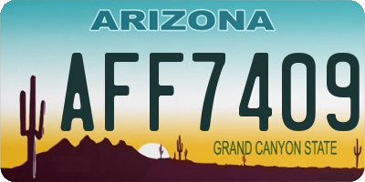 AZ license plate AFF7409