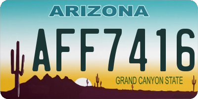 AZ license plate AFF7416