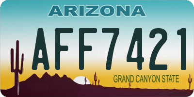 AZ license plate AFF7421