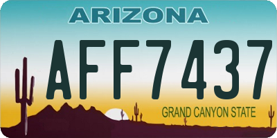AZ license plate AFF7437