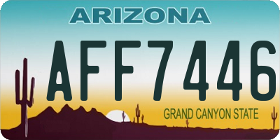 AZ license plate AFF7446