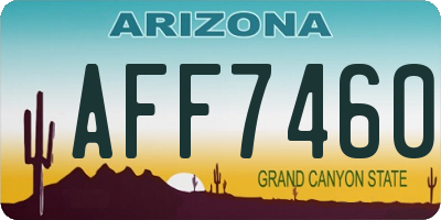 AZ license plate AFF7460