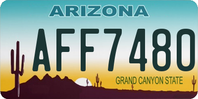 AZ license plate AFF7480