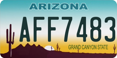 AZ license plate AFF7483